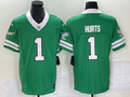 Men's Philadelphia Eagles Jalen Hurts #1 Kelly Green Game Jersey1