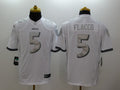 Men's Baltimore Ravens Joe Flacco #5 White Game Jersey1