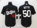 Men's Los Angeles Dodgers Mookie Betts #50 Black Stitched Jersey1