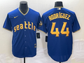 Men's Seattle Mariners Julio Rodriguez #44 Royal 2023 City Connect Replica Jersey1
