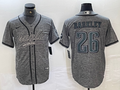 Men's Philadelphia Eagles Saquon Barkley #26 Gray Game Jersey1 Joint Edition