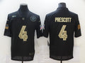 Men's Dallas Cowboys #4 Dak Prescott Black Player Game Jersey1