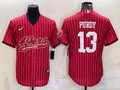 Men's San Francisco 49ers Brock Purdy #13 Red Player Jersey1 Joint Edition