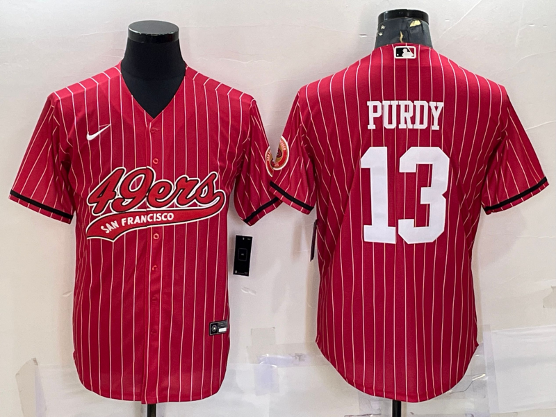 Men's San Francisco 49ers Brock Purdy #13 Red Player Jersey1 Joint Edition
