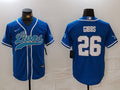 Men's Detroit Lions Jahmyr Gibbs #26 Blue Game Jersey1