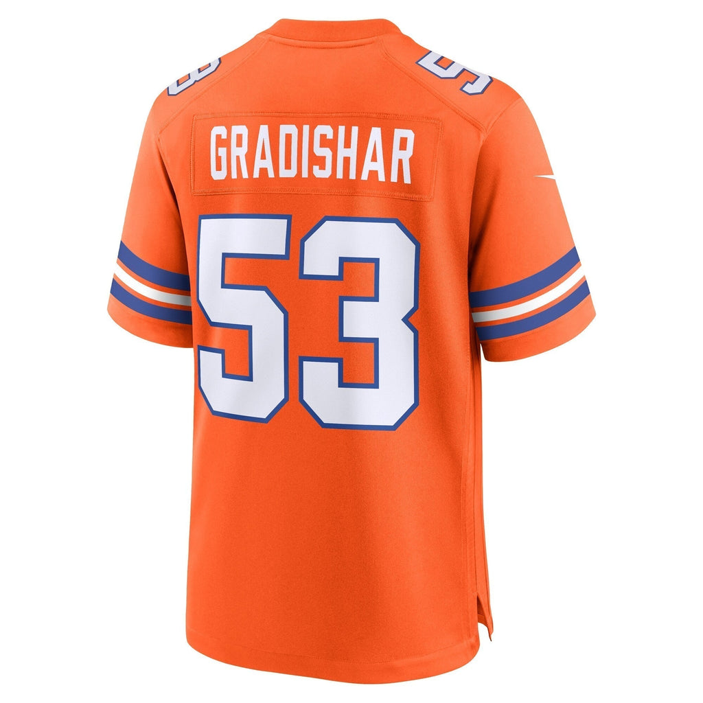 Randy Gradishar Denver Broncos Nike Mile High Collection 1977 Throwback Retired   Game Jersey - Orange