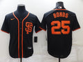 Men's San Francisco Giants Barry Bonds #25 Black Replica Baseball Jersey1