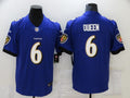 Men's Baltimore Ravens Patrick Queen #6 Purple Game Player Jersey1