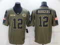 Men's Green Bay Packers Aaron Rodgers #12 Brown Game Player Jersey1