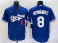 Men's Los Angeles Dodgers Enrique Hernandez #8 Blue Replica Player Jersey1