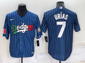 Men's Los Angeles Dodgers Julio Urias #7 Blue Player Baseball Jersey1