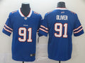 Men's Buffalo Bills Ed Oliver #91 Blue Game Player Jersey1