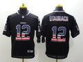 Men's Dallas Cowboys Roger Staubach #12 Black Game Jersey1