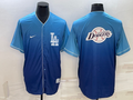 Men's Los Angeles Dodgers Blue Authentic Patch Jersey1