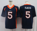 Men's Denver Broncos Joe Flacco #5 Navy Game Jersey1