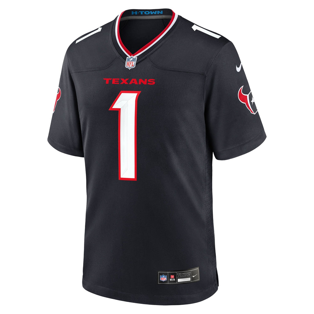 Houston Texans Nike #1 Dad Game Jersey - Navy
