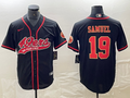 Men's San Francisco 49ers Deebo Samuel #19 Black Fashion Jersey1 Joint Edition
