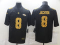 Men's Baltimore Ravens Lamar Jackson #8 Black Game Player Jersey1