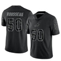 B.Bills #50 Gregory Rousseau Player Black RFLCTV Limited Football Jerseys