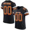 Custom Black Texas Orange-White Mesh Authentic Football Jersey
