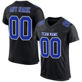Custom Black Royal-White Mesh Authentic Football Jersey