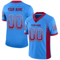 Custom Powder Blue Maroon-White Drift Fashion Football Jersey