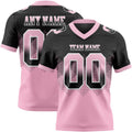 Custom Black Light Pink-White Authentic Gradient Square Shape 7V7 Flag Football Jersey