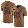 KC.Chiefs #81 Blake Bell Player Brown Salute To Service Limited Football Jerseys