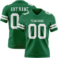 Custom Kelly Green White Authentic Football Jersey