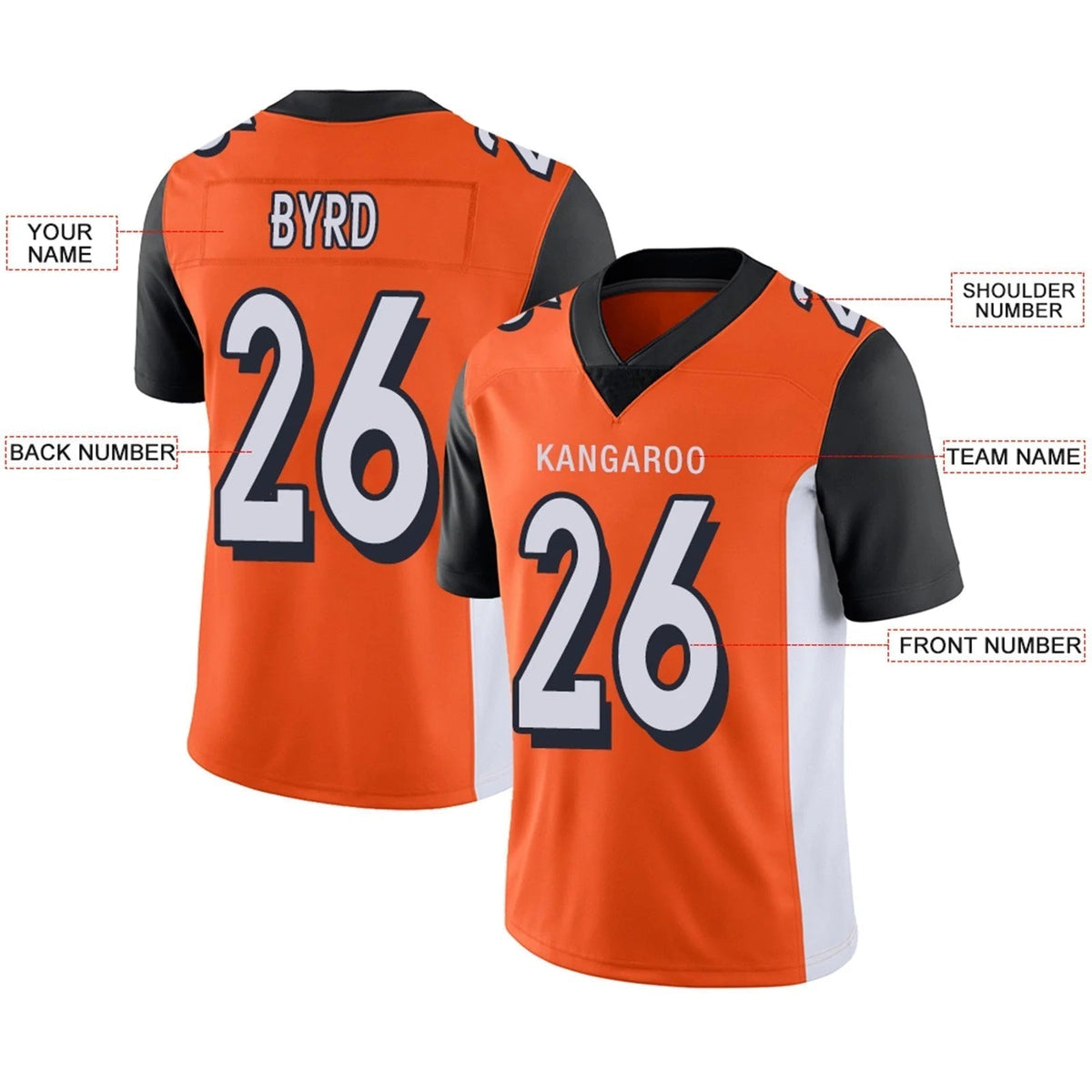 Custom C.Bengals Orange Personalized Design Your Own Name and Number for Men Women Youth Jerseys