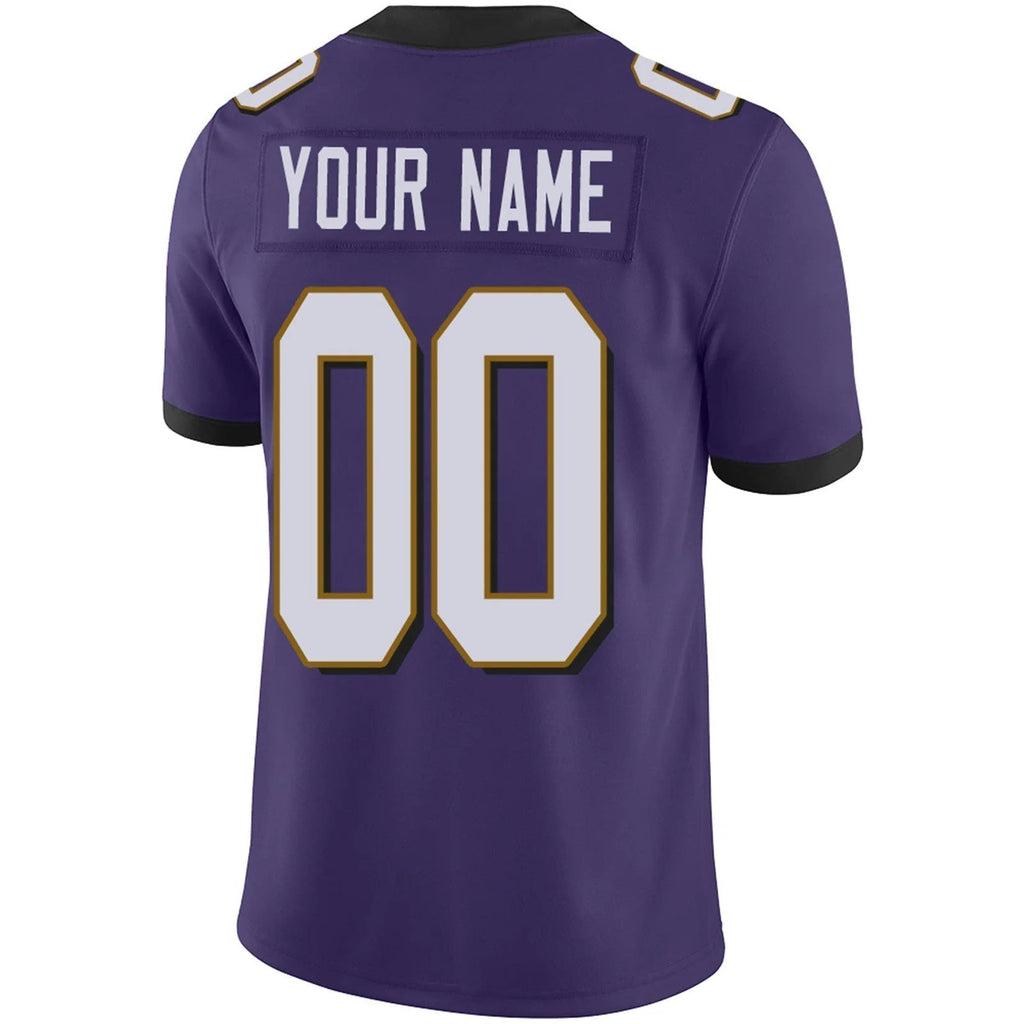 Custom B.Ravens Purple Personalized Design Game Football Jerseys