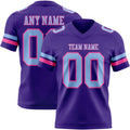 Custom Purple Light Blue-Pink Authentic Football Jersey