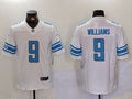 Men's Detroit Lions Jameson Williams #9 White Player Game Jersey1