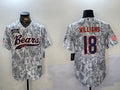 Men's Chicago Bears Caleb Williams #18 Arctic Camo 2024 Salute to Service Player Jersey1