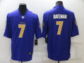 Men's Baltimore Ravens Rashod Bateman #7 Purple Player Jersey1