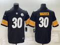 Men's Pittsburgh Steelers Jaylen Warren #30 Black Game Jersey1