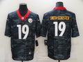 Men's Pittsburgh Steelers JuJu Smith-Schuster #19 Gray Camouflage Game Jersey1
