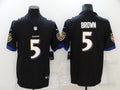 Men's Baltimore Ravens Marquise Brown #5 Black Game Jersey1