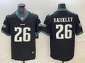 Men's Philadelphia Eagles Saquon Barkley #26 Black Game Player Jersey1