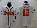 Men's Atlanta Braves Jorge Soler #12 White Replica Jersey1