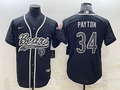 Men's Chicago Bears Walter Payton #34 Black RFLCTV Limited Jersey1 Joint Edition