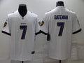Men's Baltimore Ravens Rashod Bateman #7 White Game Jersey1