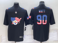 Men's Pittsburgh Steelers #90 T.J. Watt Black Alternate Player Jersey1