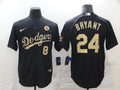 Men's Los Angeles Dodgers Kobe Bryant #8-24 Black Authentic Game Jersey1