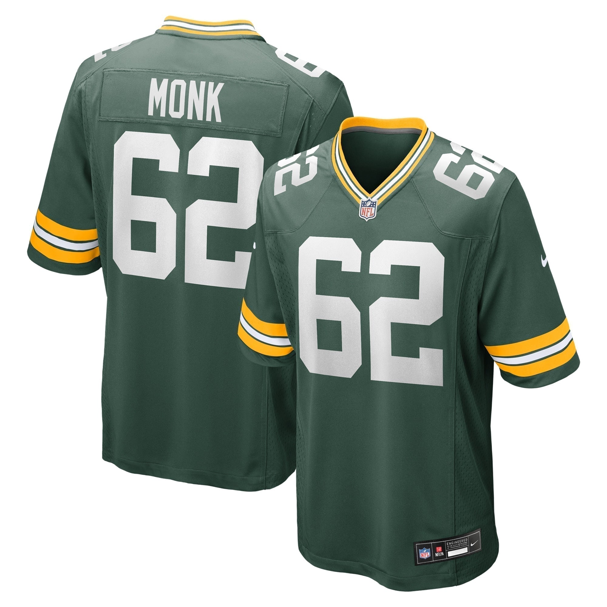 Jacob Monk Green Bay Packers Nike  Game Jersey -  Green