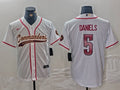 Men's Washington Commanders Jayden Daniels #5 White Game Jersey1