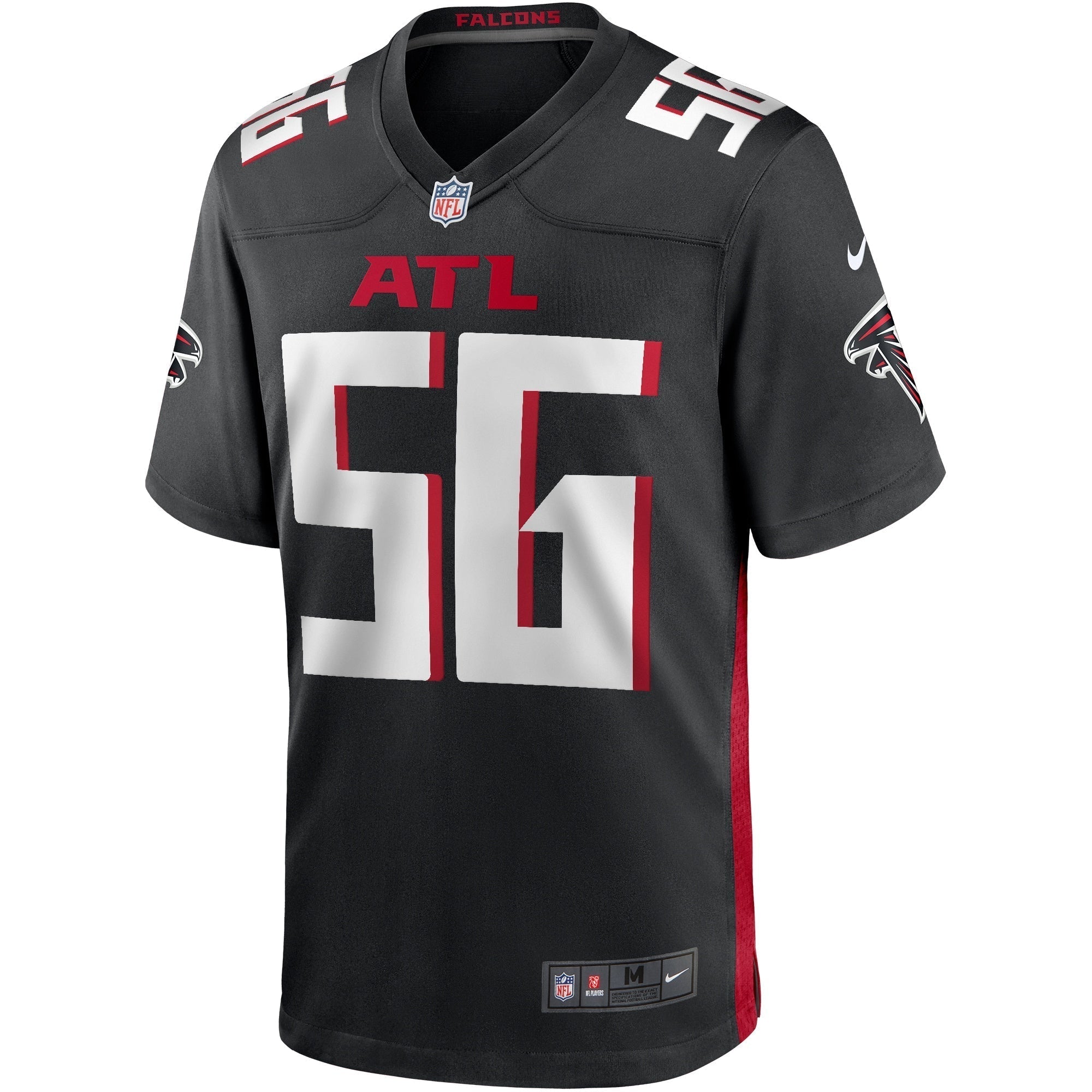 Keith Brooking Atlanta Falcons Nike Game Retired   Jersey - Black