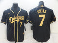 Men's Los Angeles Dodgers Julio Urias #7 Black Game Player Jersey1