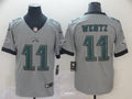 Men's Philadelphia Eagles Carson Wentz #11 Gray Game Jersey1