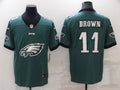 Men's Philadelphia Eagles A.J. Brown #11 Midnight Green Game Player Jersey1
